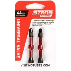 Stan's NoTubes Universal Presta Tubeless Venttiilit -Pyoravarikko notubes universal tubeless ventil presta aluminium 44mm red 1